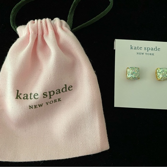 kate spade Jewelry - NWT Kate Spade ♠️ New York Opal Glitter Small Square Stud Earrings